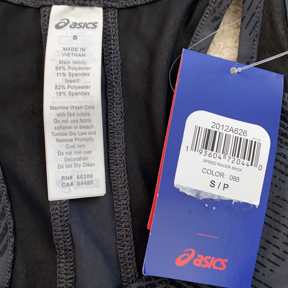 ASICS Printed Racer Back Tank Top Size S - Picture 6 of 6